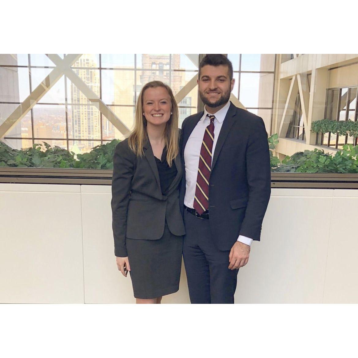 Lindsey and JP met in undergrad at New York University. They were on the mock trial team, where they competed in many fake trials together.