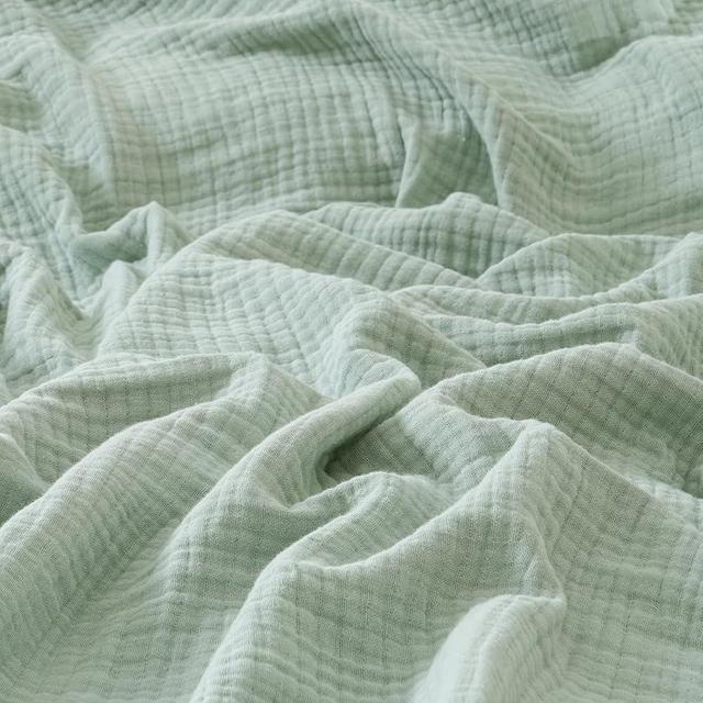 PHF 100% Cotton Muslin Blanket King Size 108" x 90", 4-Layer Lightweight and Breathable Blanket for Summer for Summer, Luxuriously Soft Gauze Blanket for Bed Couch, Sage Green