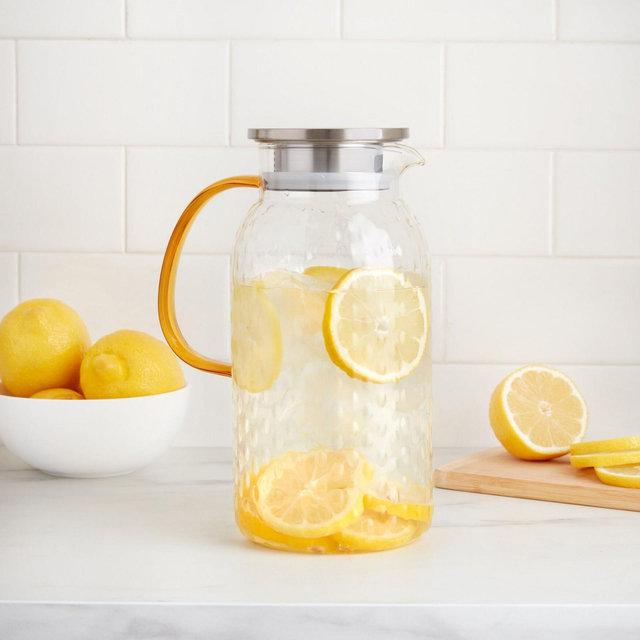 BrylaneHome Garden Picnic Glass Pitcher - Clear