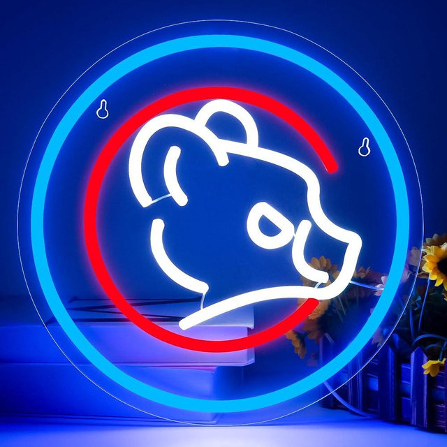 Baseball Neon Sign for Wall Decor Baseball LED Light Up Sign Sports Signs Baseball Decor for Bedroom Boys Room Neon Signs for Man Cave Baseball Gifts for Fans Men Teens Size13.4 * 13.4in（FMXD137）