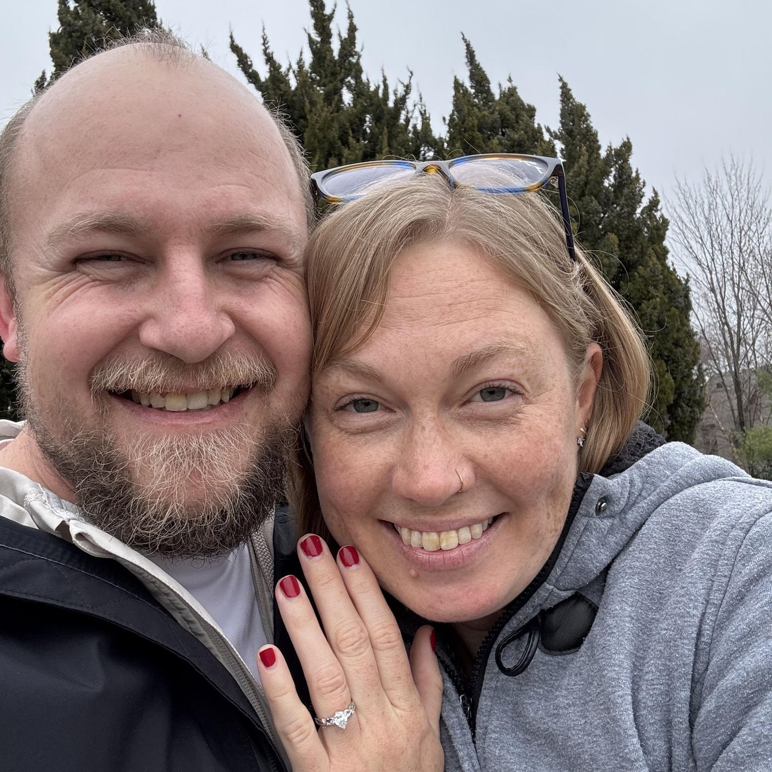 Engagement! Andy brought Anna to Gezer park, where we walked and talked before he proposed.