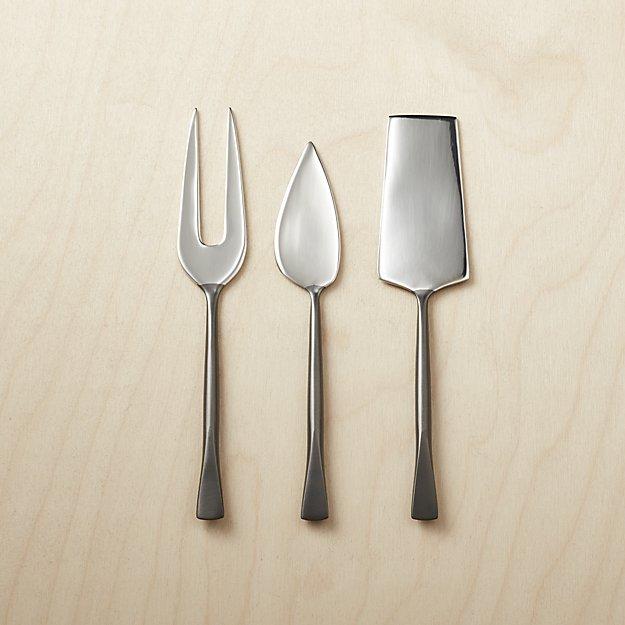 Pixie Black Cheese Knives Set of 3