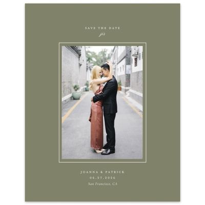 Khaki Green Wedding Digital Save the Date - Knowlton Photo