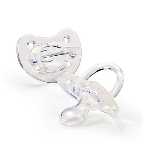 Chicco® NaturalFit® Age 12M+ Soft Silicone Orthodontic Pacifier in Clear (2-Pack)