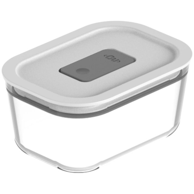 OU Glass Food Storage Container 13 oz - Oven, Microwave, Freezer & Dishwasher Safe, Airtight Leak Proof Lid with Microwave Valve, Stackable Glass Jar