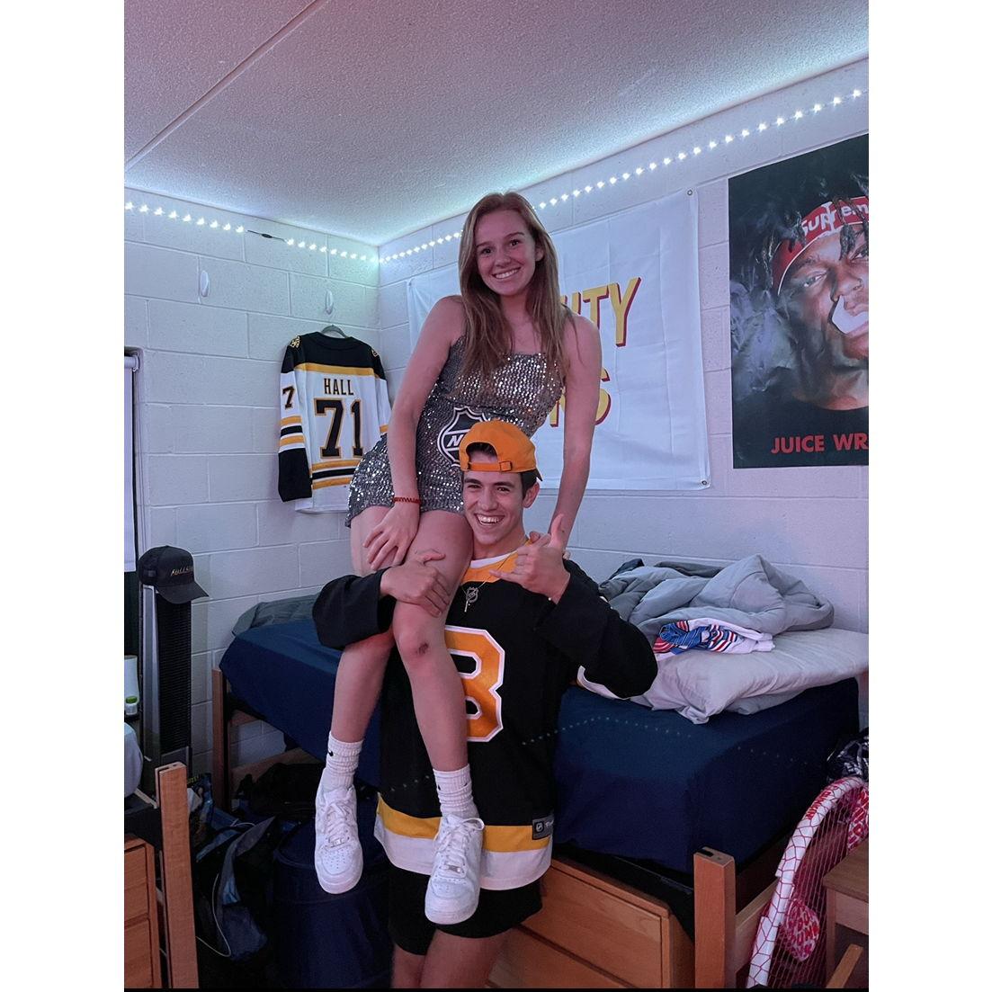 Halloween sophomore year... and of course it was Bruins themed