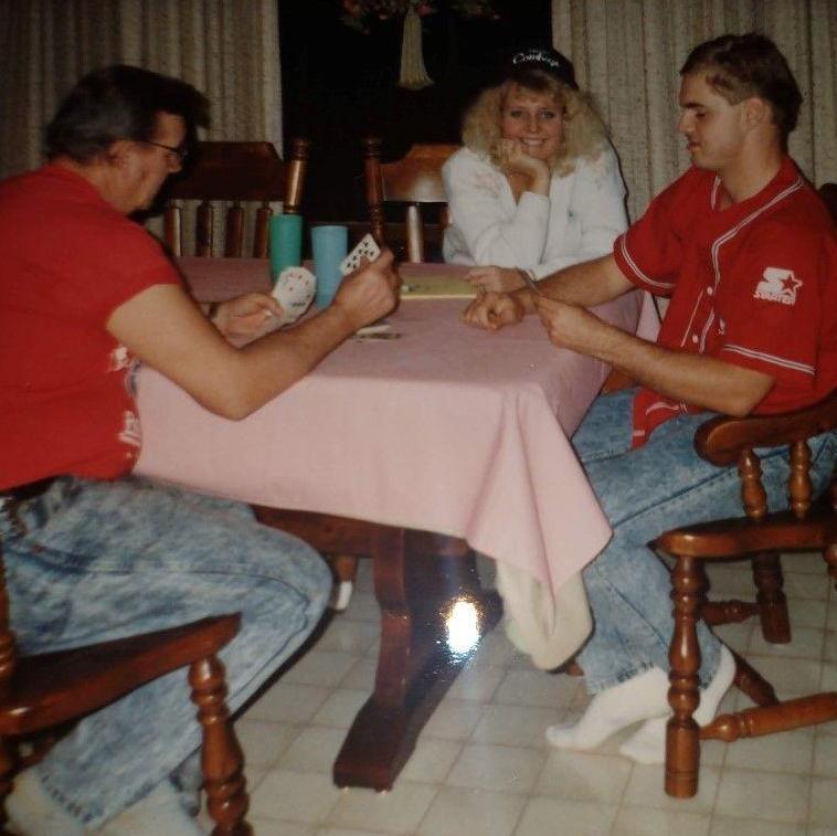 Playing cards with my dad