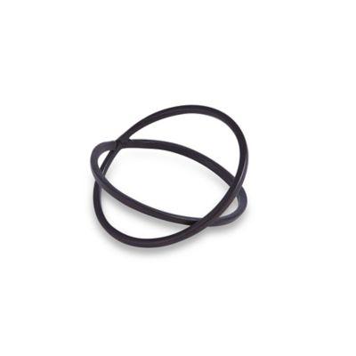 Kassatex Eternity Napkin Rings in Black (Set of 4)