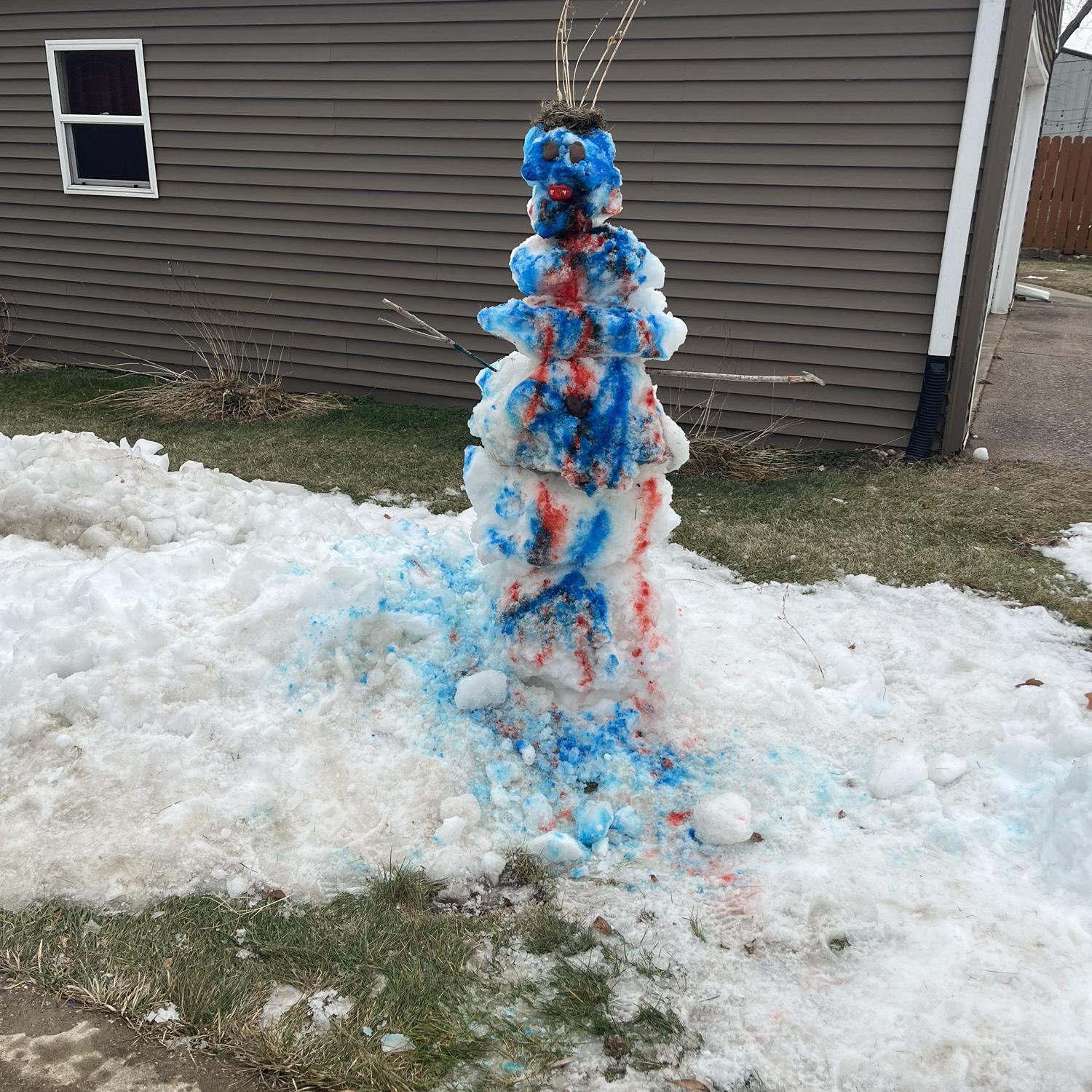 The saddest ice/snowman circa 2026