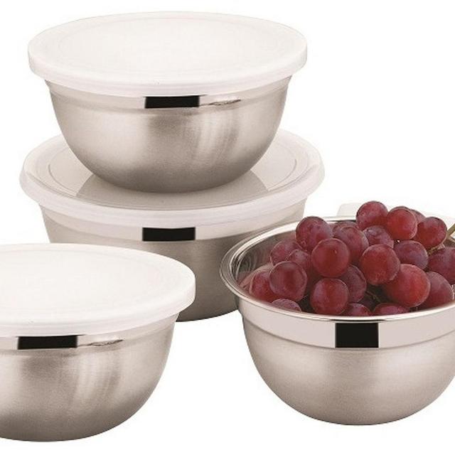 4 Metal Mixing Bowls