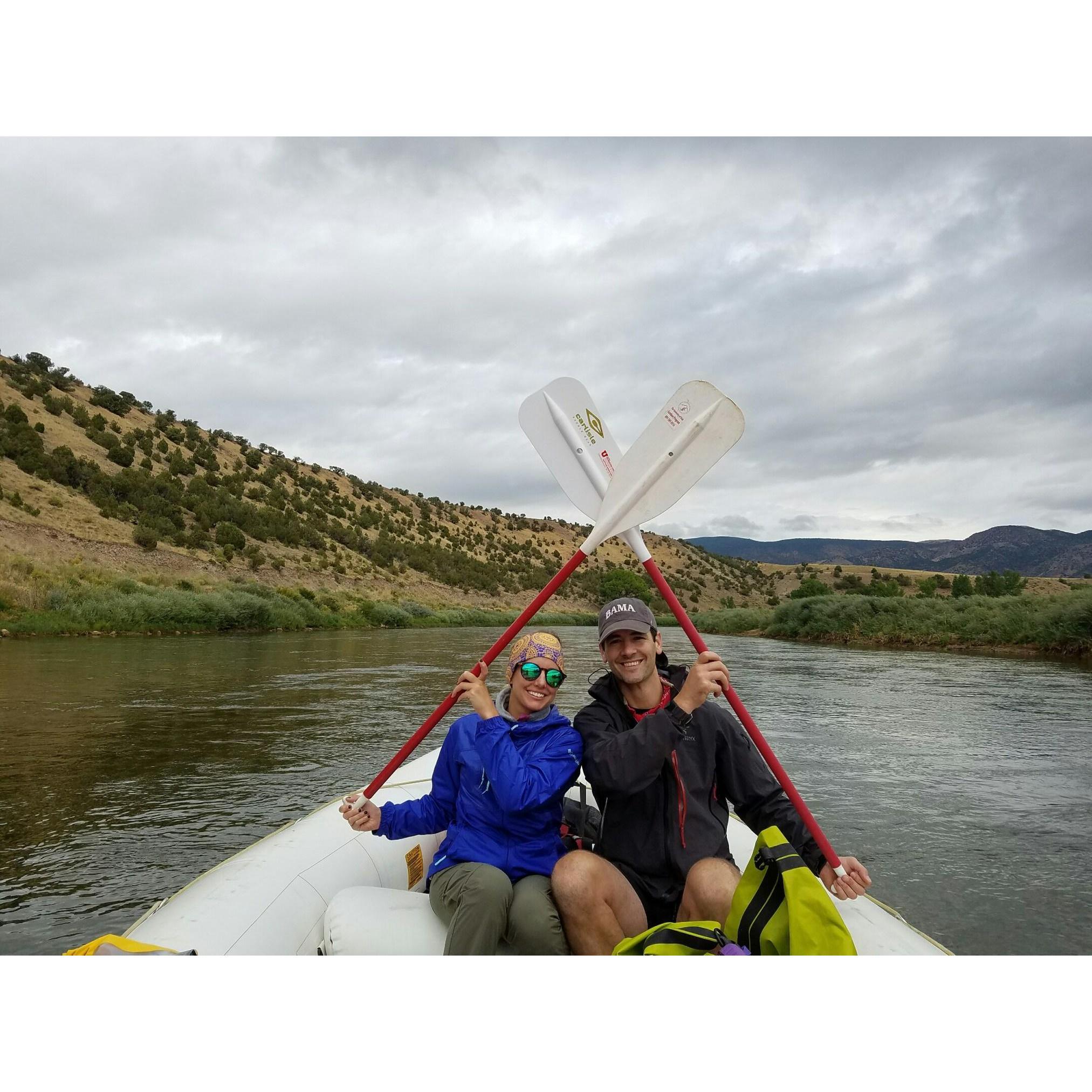 Rafting in Utah together.