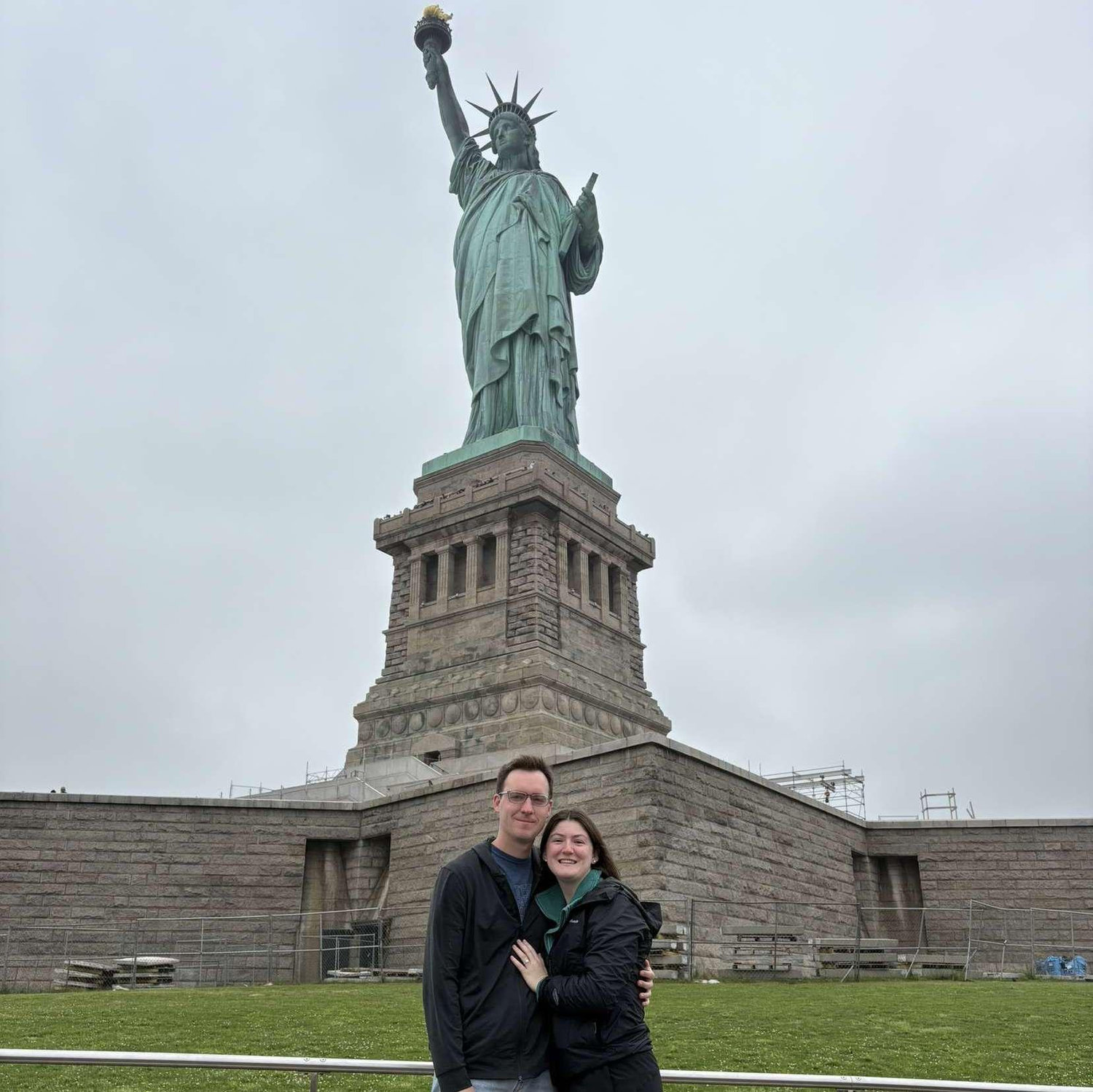 The day after we got engaged, and we did what all newly engaged couples do: visit the Statue of Liberty!