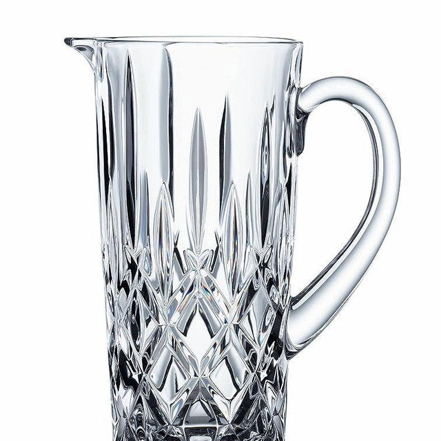 Nachtmann Noblesse Collection Crystal Clear Pitcher, Carafe with Spout and Handle, Ideal for Water, Iced Tea, Juice, Fruit Punch and Beverages, 42-Ounce