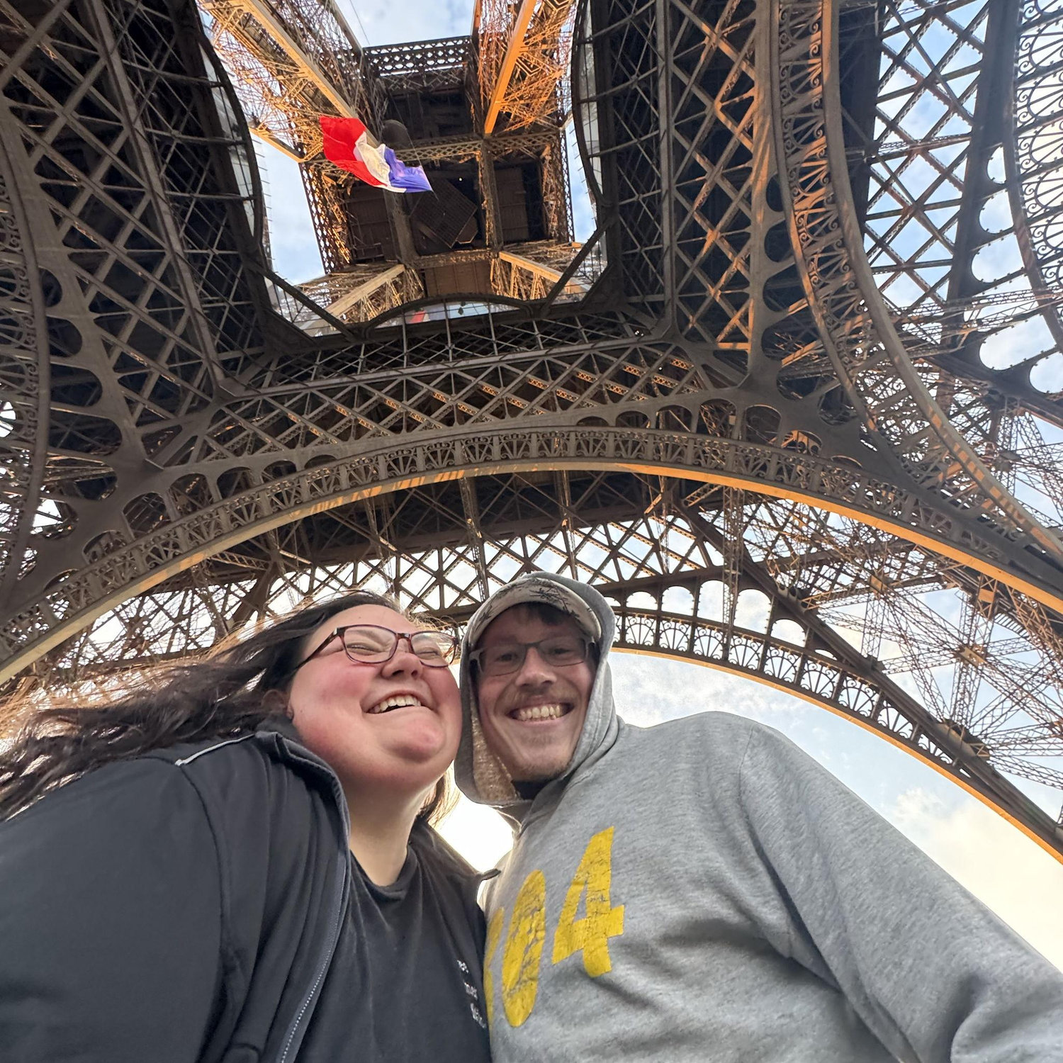 Under the Eiffel Tower in Paris!!