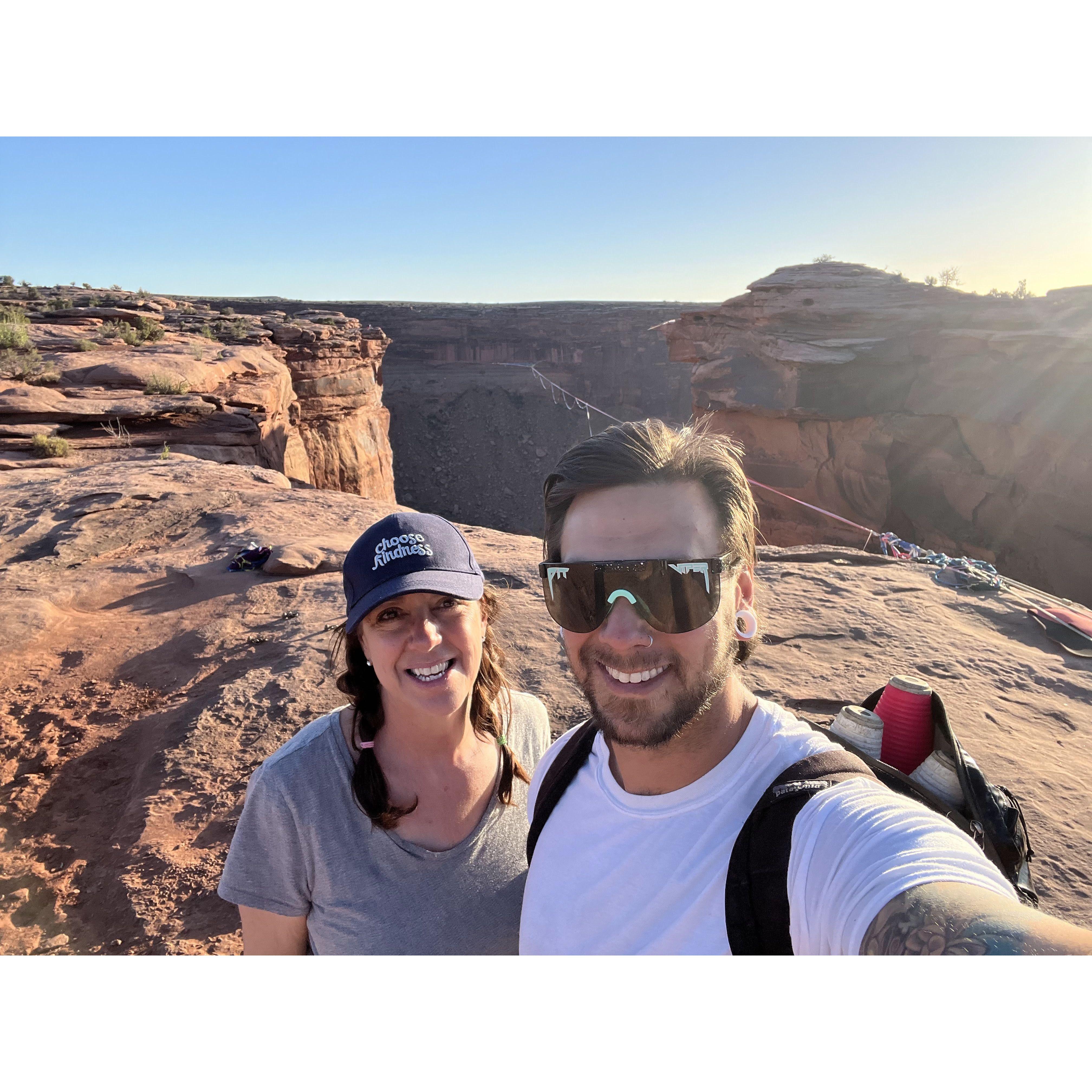 Aaron and his mom, Donna, in Utah!