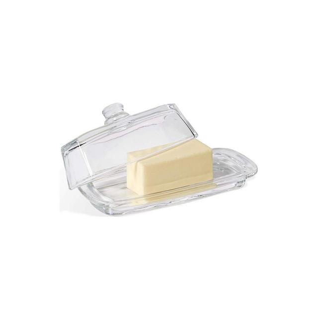 Bezrat Lead-Free Crystal Covered Modern French Butter Dish