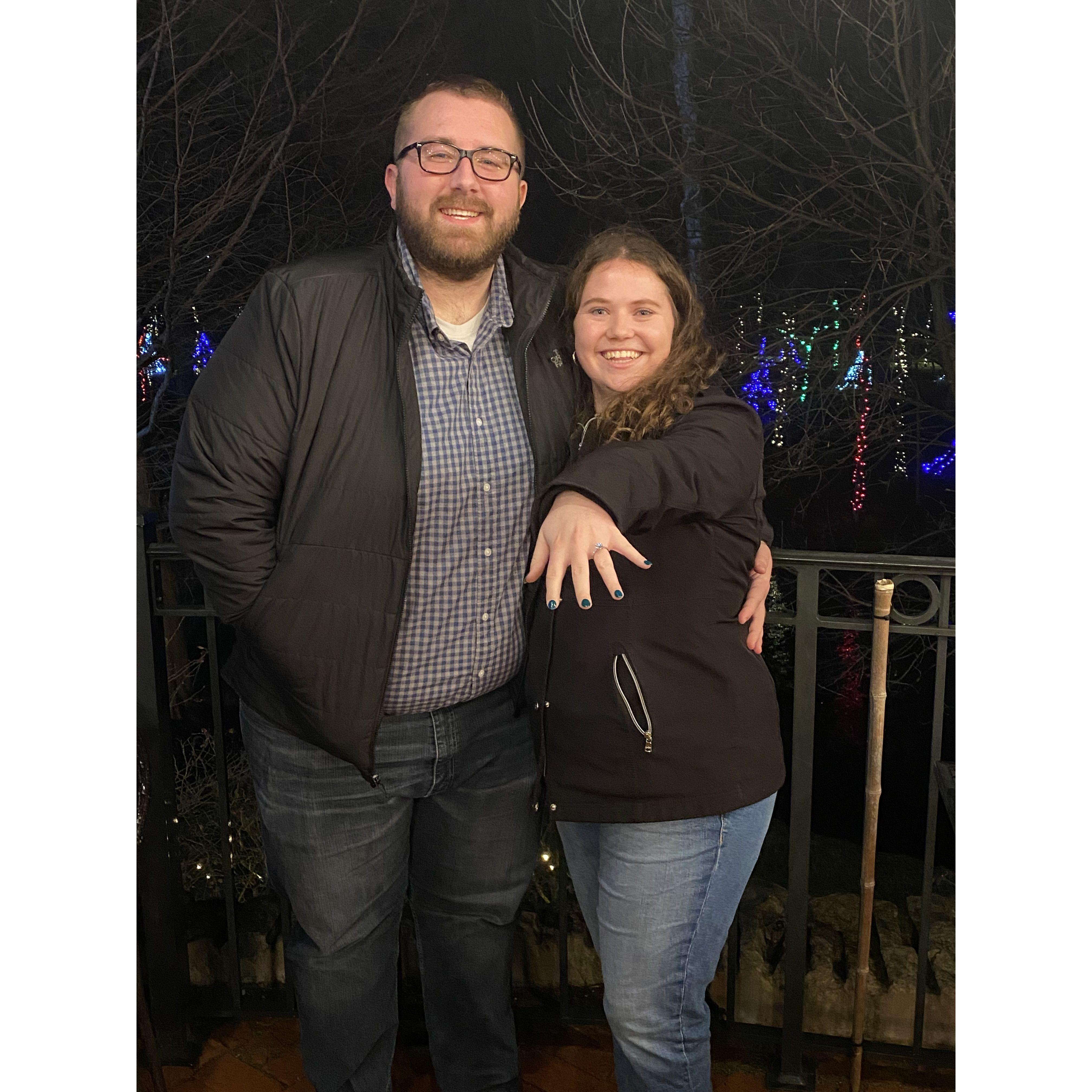 The night we got engaged in Gahanna