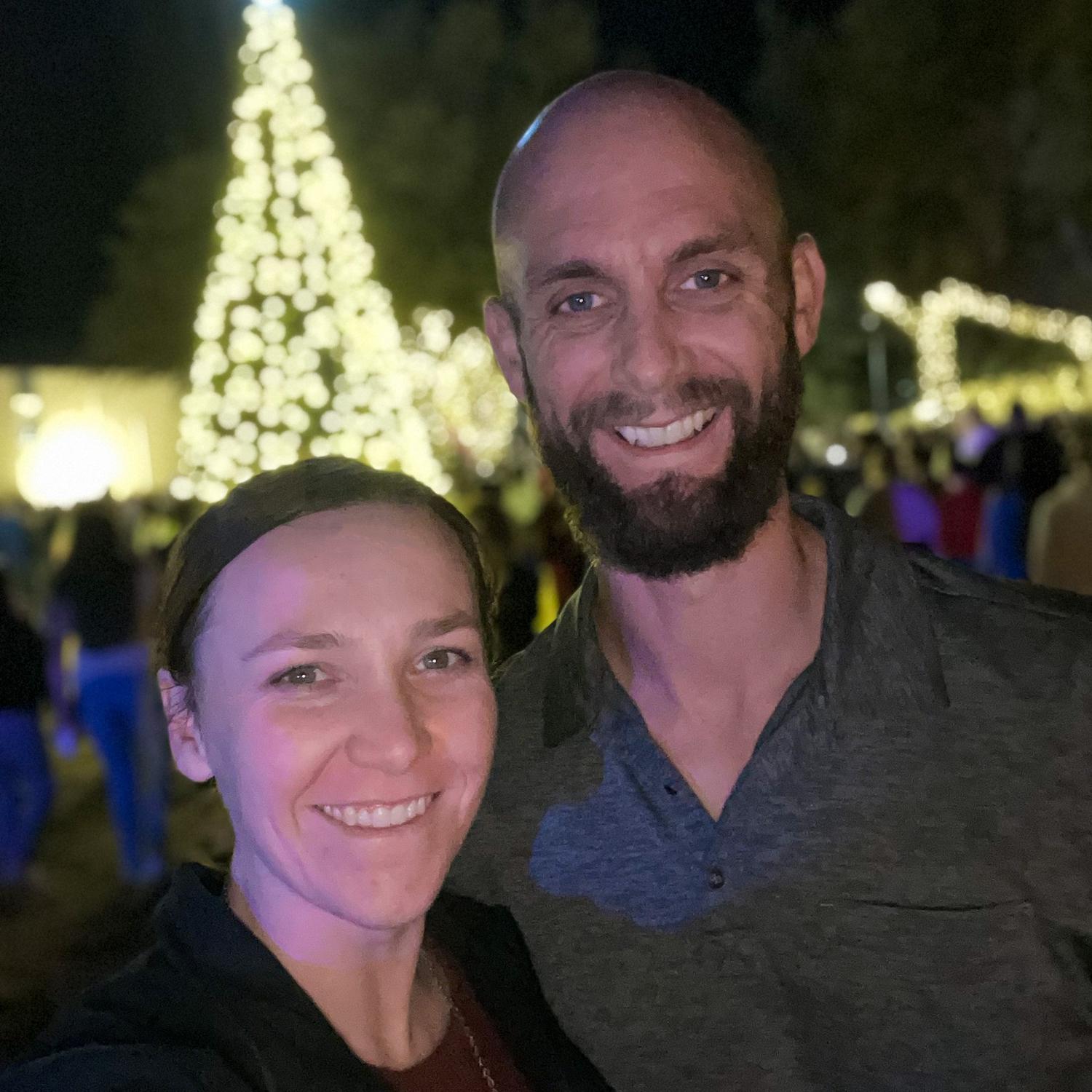 Angelo State's Christmas Tree Lighting - In 2021, this event is when things changed! Brit was working, but Curtis hung around the whole night. 😉