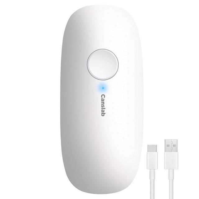 Rechargeable Electric Can Openers For Kitchen For Seniors With Arthritis- Automatic Can Opener For Any Size Cans - Smooth Edge, Hands Free, Portable Small Size One Touch Side Cut Can Opener, White