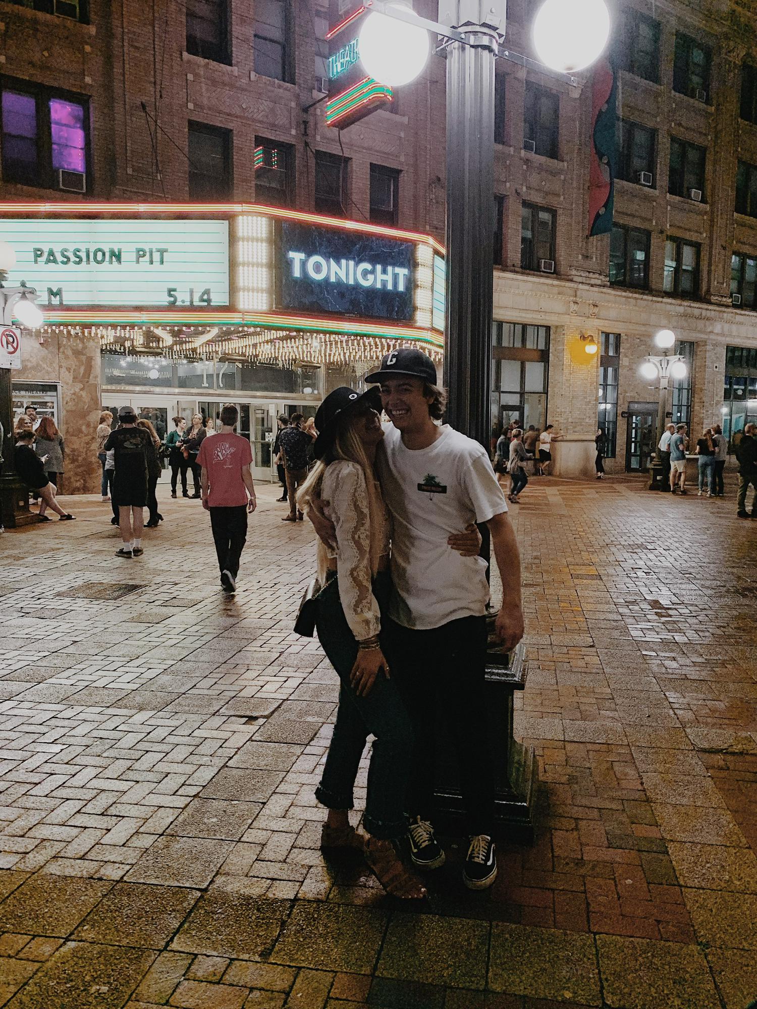 Our first date at Palace Theater seeing Passion Pit, May 2019.