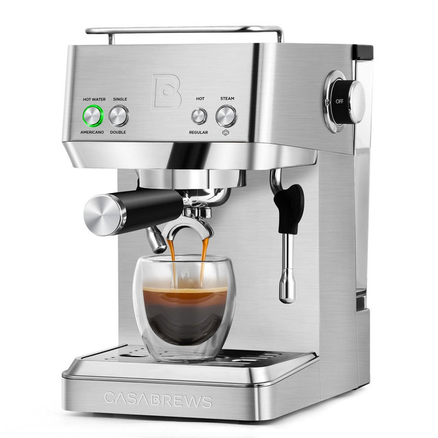 CASABREWS 20 Bar Espresso Machine One-Touch Americano Brewing, with 51oz Water Tank