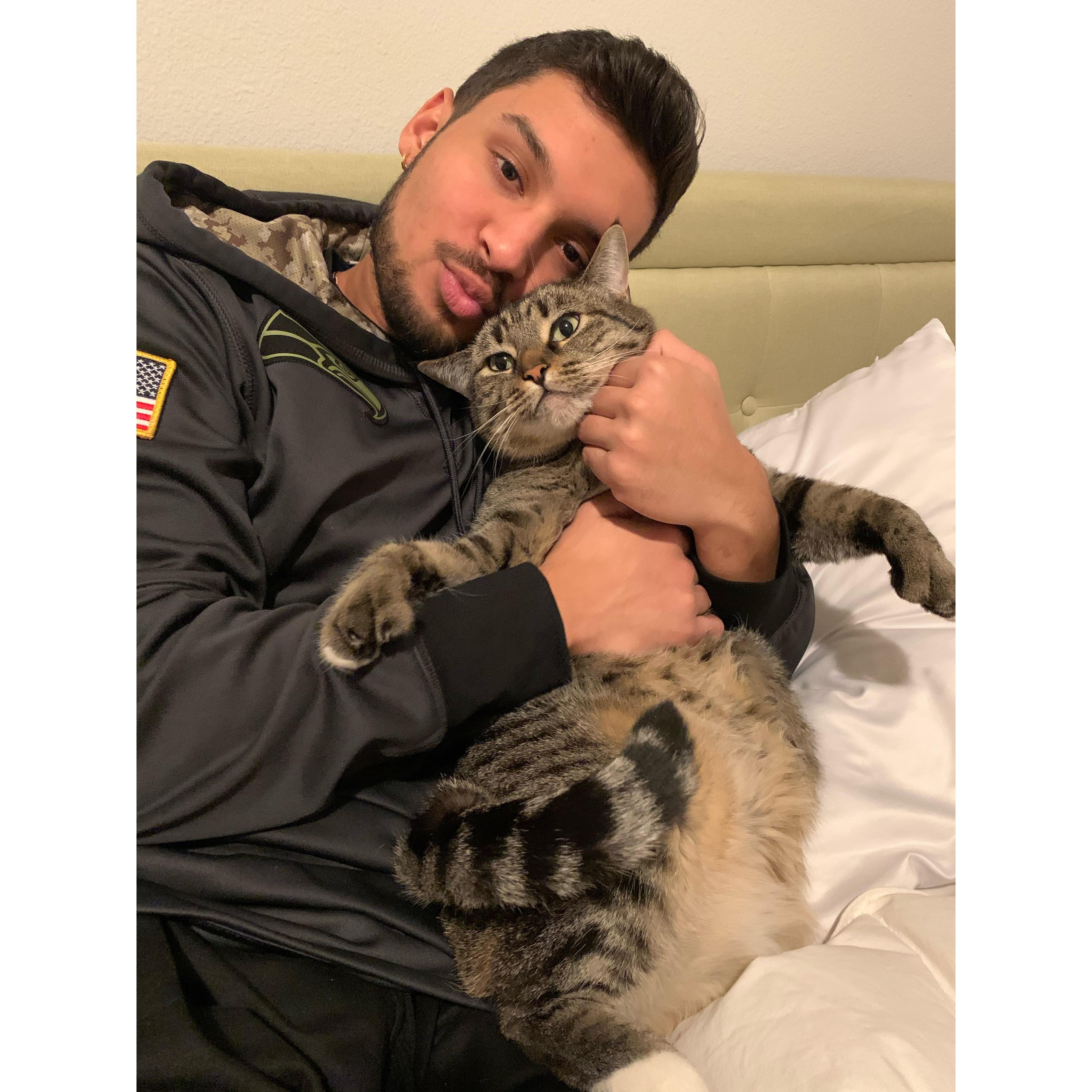 Drew and his adopted daughter, Millie