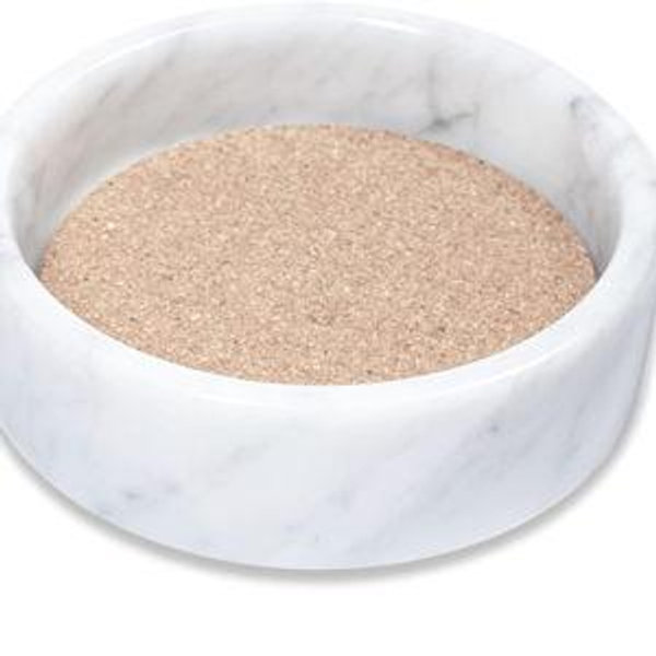 Marble Wine Bottle Coaster - Absorbent Cork Holder for Champagne Bottles and Any Occasion (White)