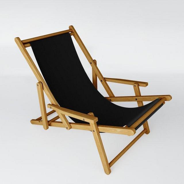 Simply Midnight Black Sling Chair