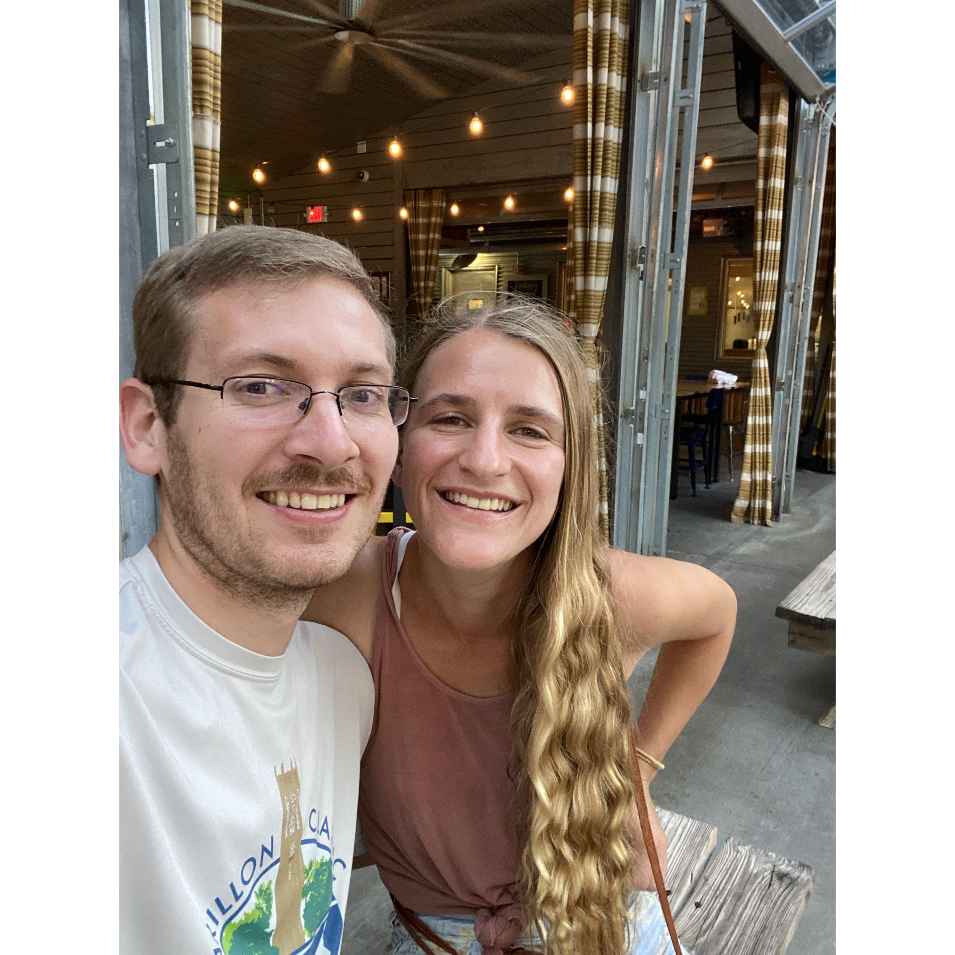 Our First Photo Together as Texans