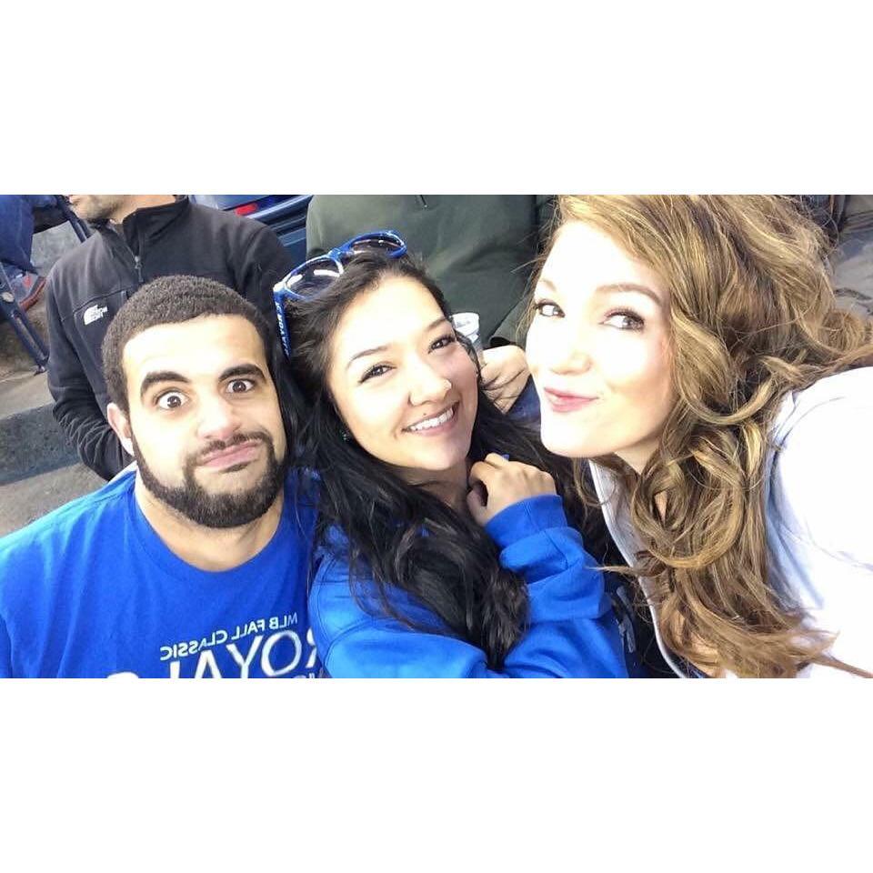 This was the night of our first kiss, with our friend Charlie who introduced us! 💙