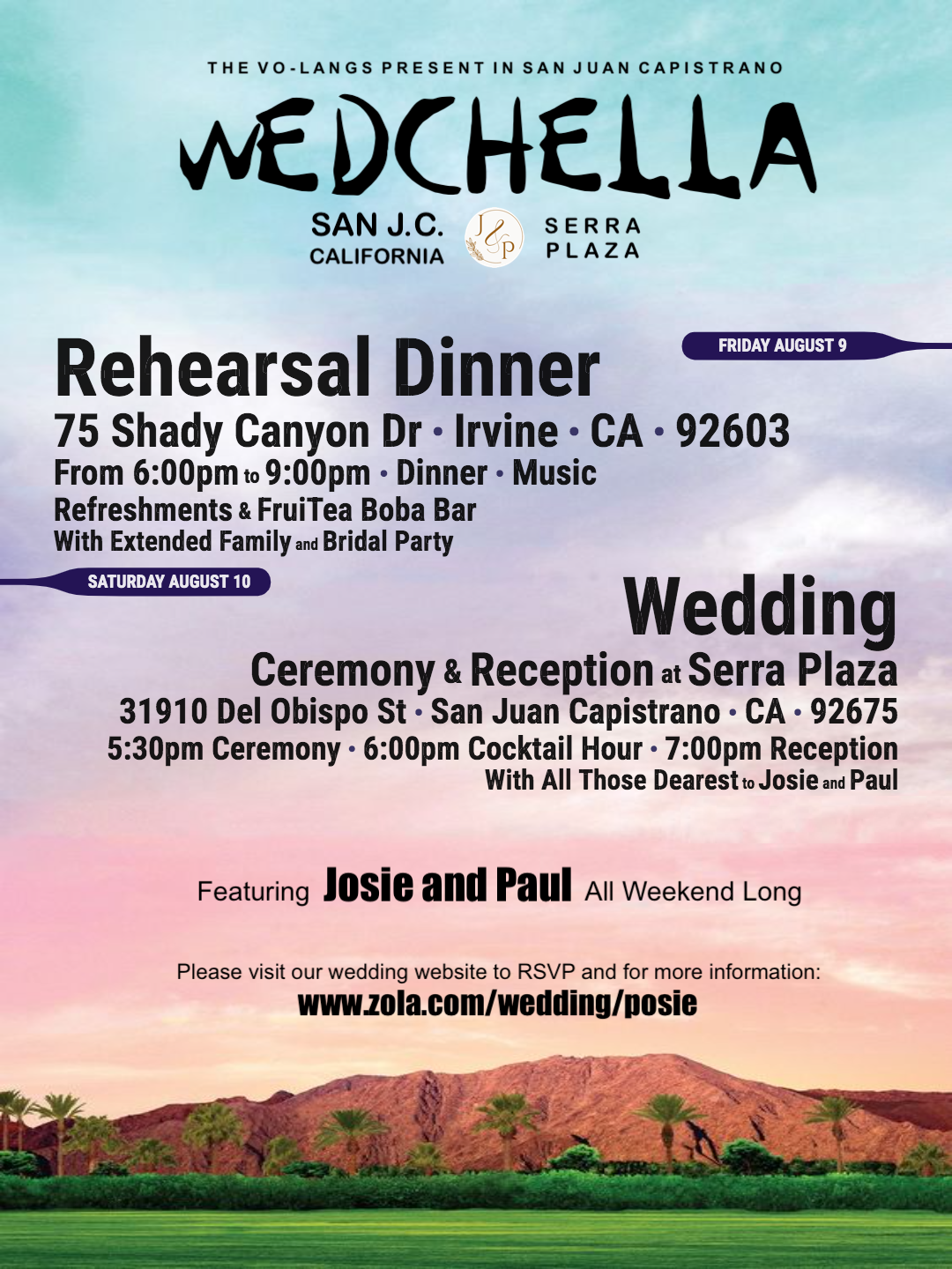 The Wedding Website of Josephine Vo and Paul Lang