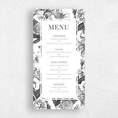 White Wedding Menu - Trèfle
