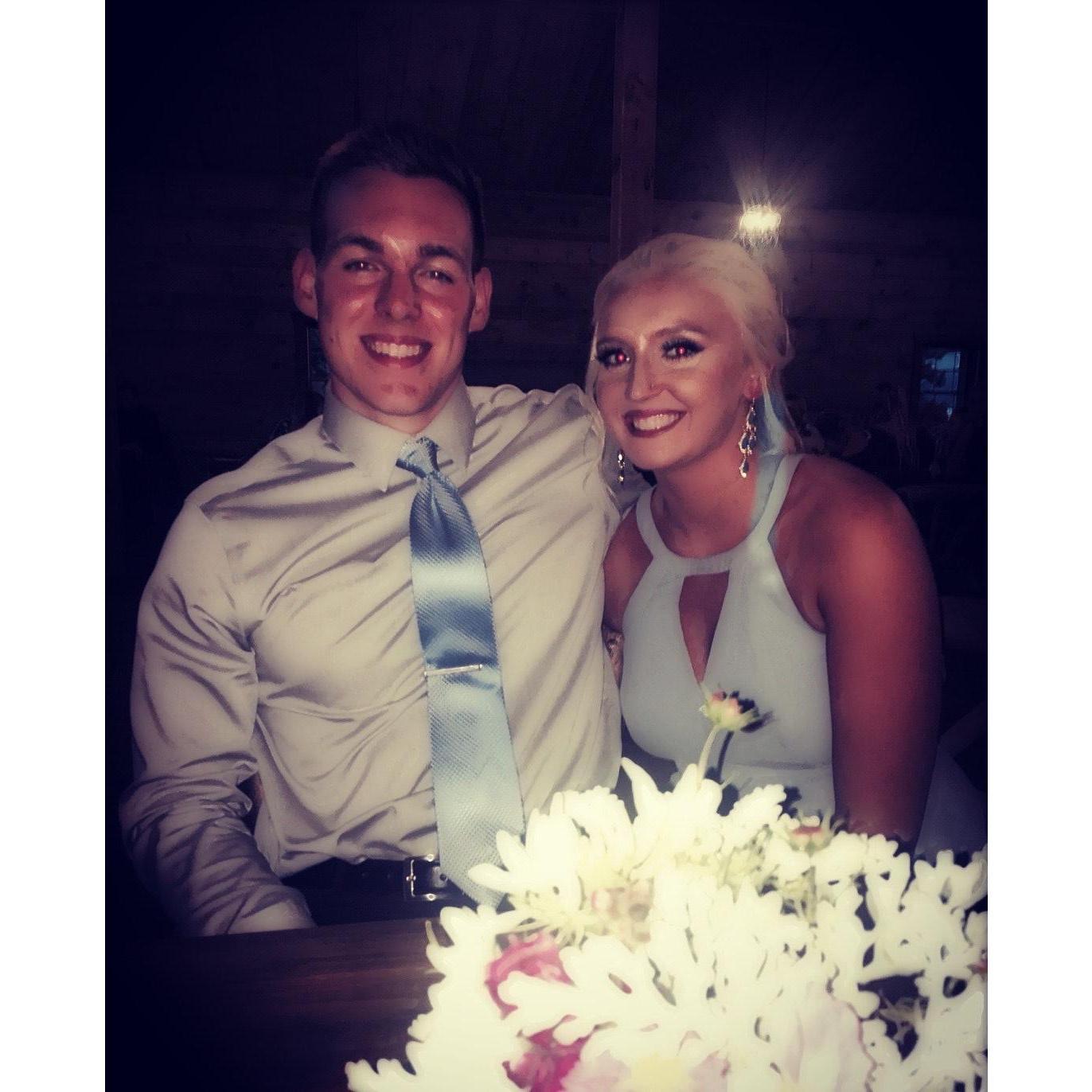 Our first wedding together.