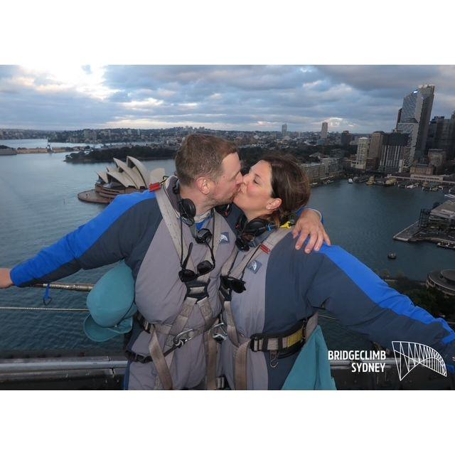 Climbing Harbor Bridge in Sydney... just hours before Garrett proposed!