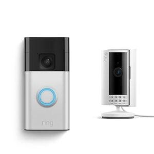 All-new Ring Battery Doorbell with Ring Indoor Cam 2nd Gen (White)