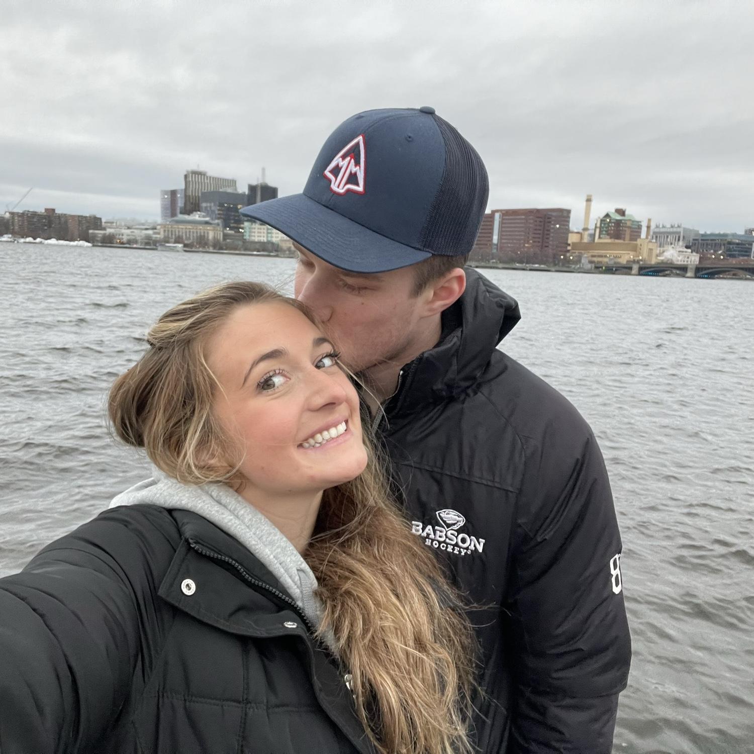 Our spot on the Charles river where we got engaged a couple years later