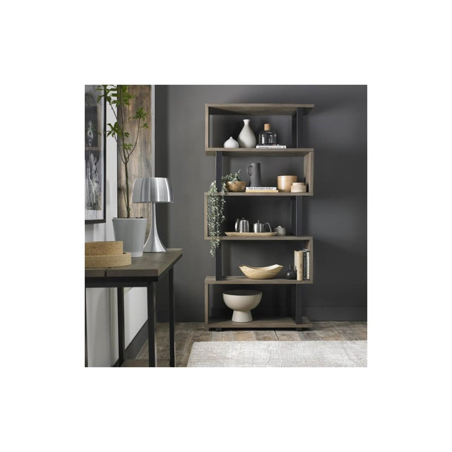 66'' Rustic Industrial 6-Tier Bookshelves and Bookcases With Open Storage Design - Tree City
