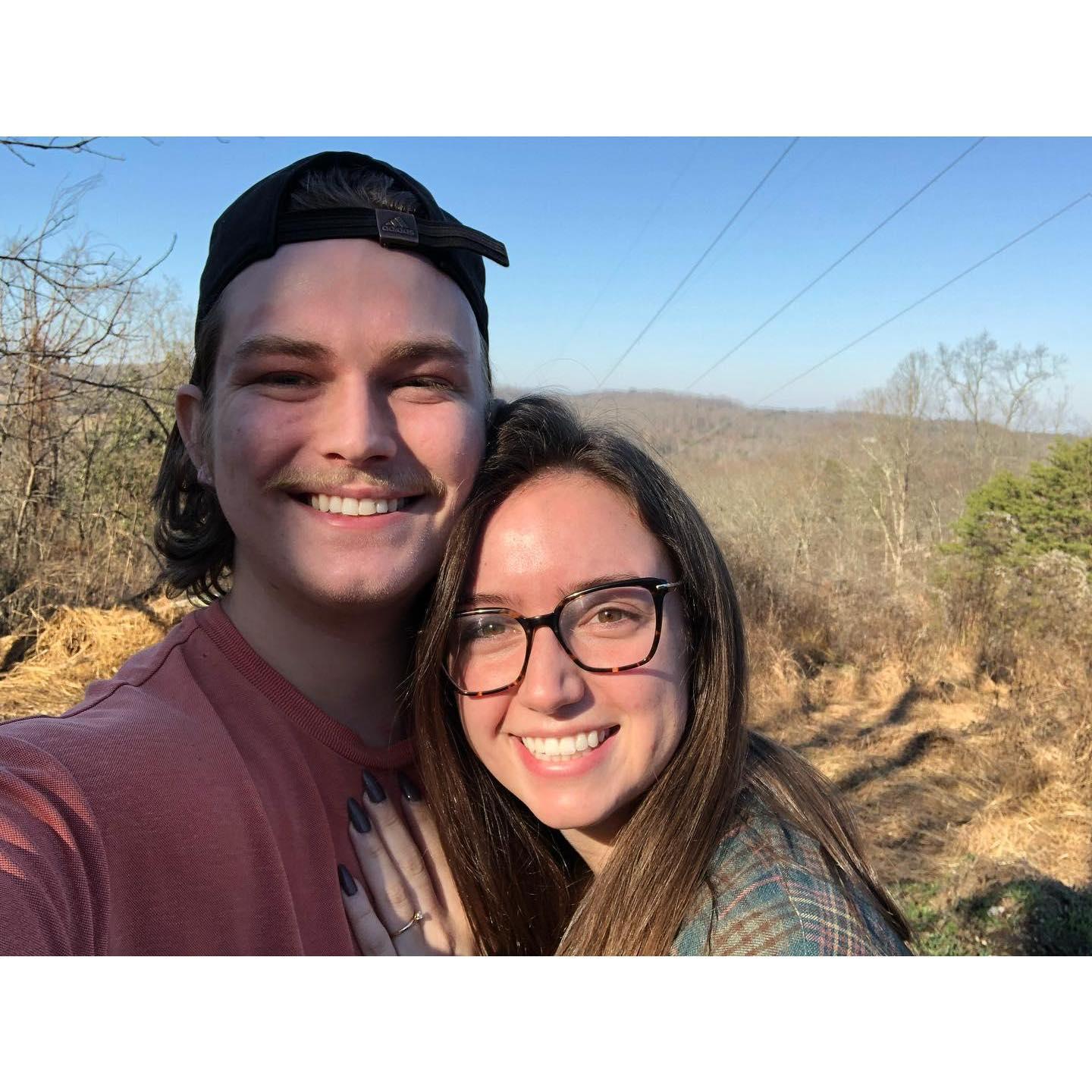 The moment we got engaged, at the special spot where we first said "I love you".