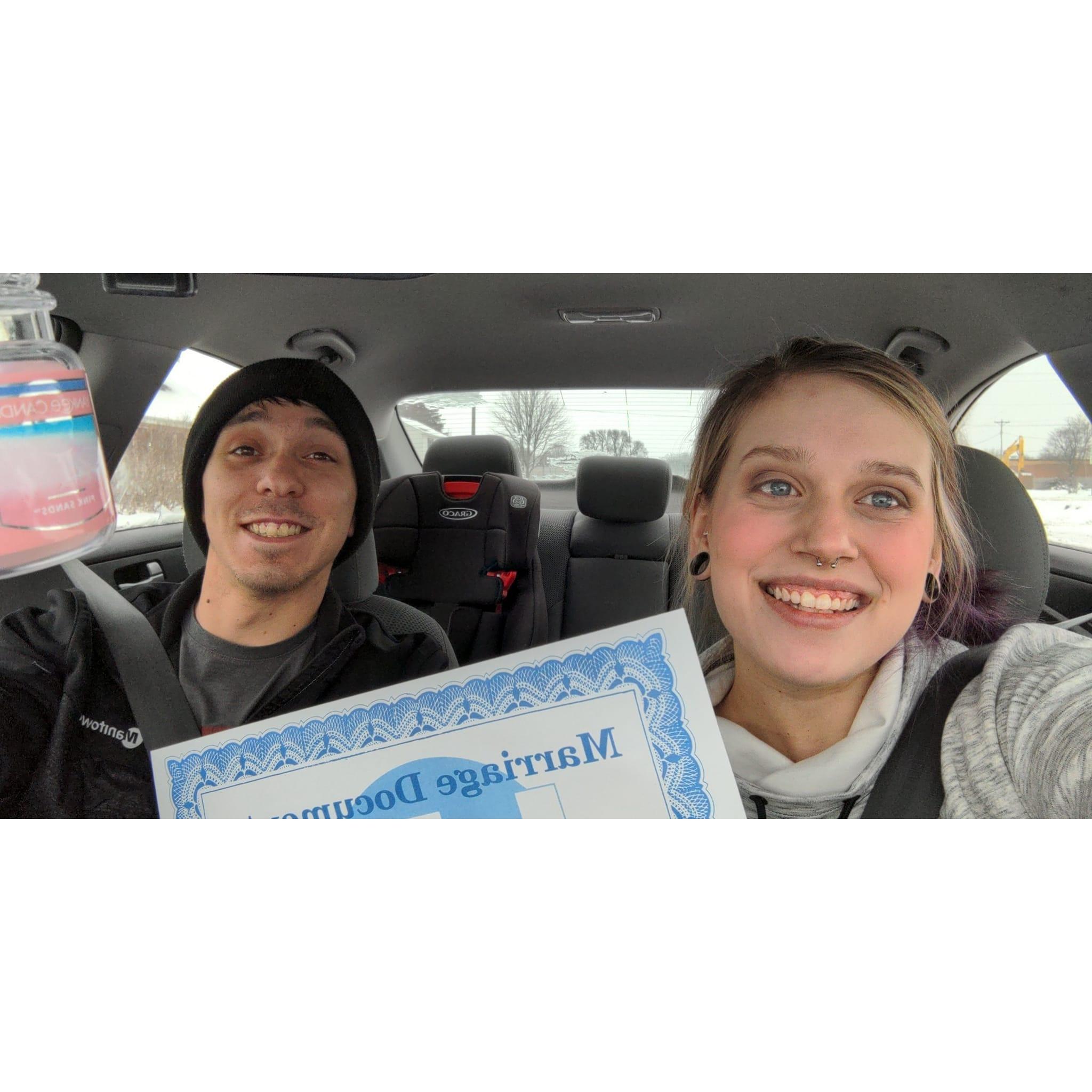 Picking Up Our Marriage License