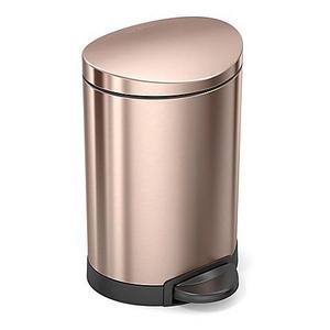 simplehuman® 6-Liter Semi-Round Step Can in Rose Gold