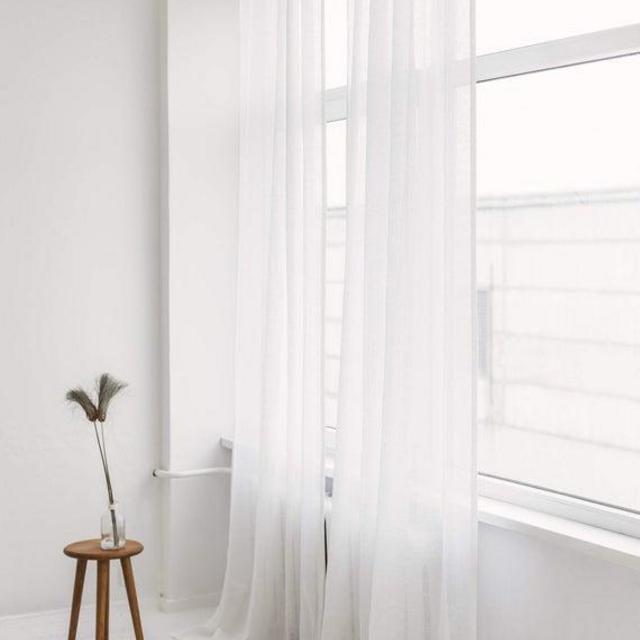 53"/136 Cm Wide Lightweight Linen Curtain, Linen Sheer Curtain,Transparent Linen Drape,Linen Gauze Window Panel,Natural Airy Linen drape