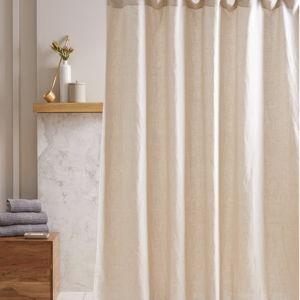 European Linen Shower Curtain | Quince in Beige