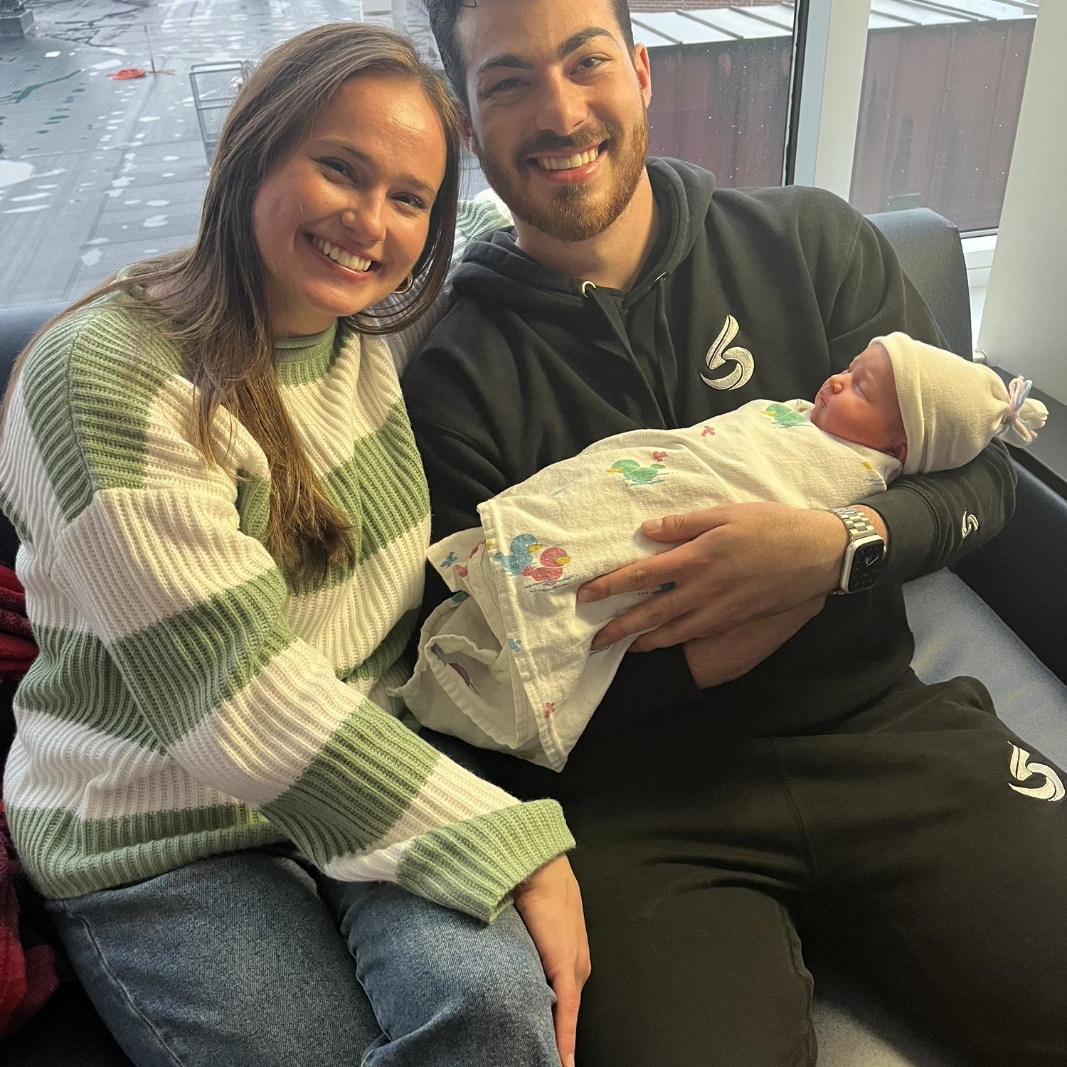 Us with my sisters baby in the hospital!
