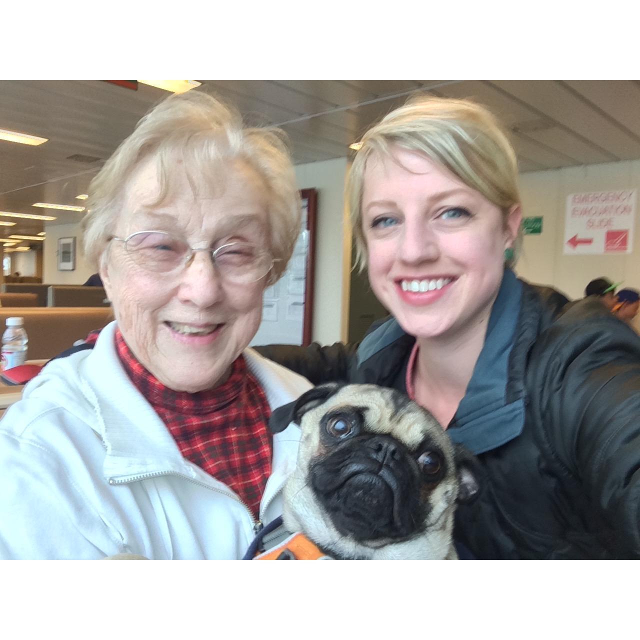 The Matriarch of the Kennedys: Ellen Kennedy! She loved meeting Kevin and going on a Ferry ride in the San Juan Islands in Washington.