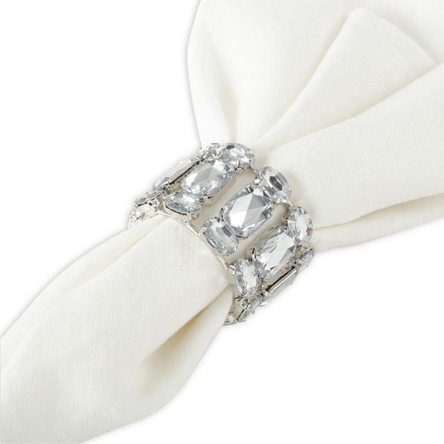 Saro Lifestyle Acrylic Napkin Rings in Clear (Set of 4)