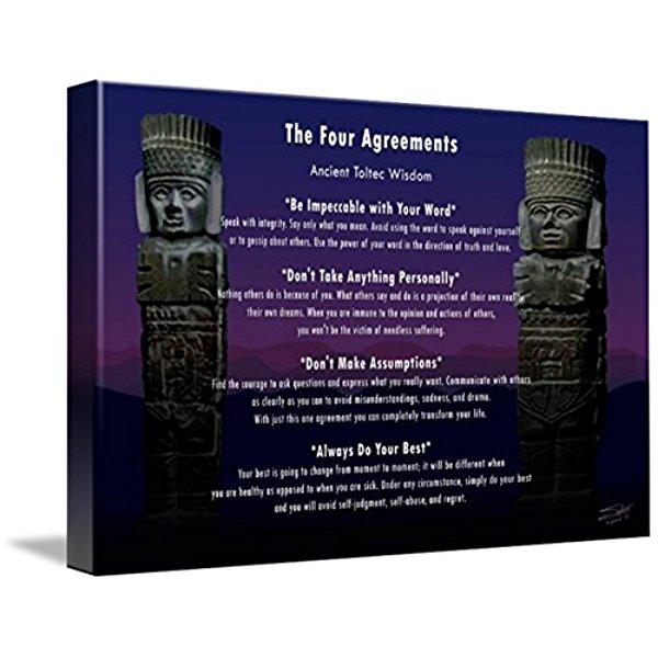 Wall Art Print entitled Four Agreements Poster by I.M. Spadecaller | 24 x 16
