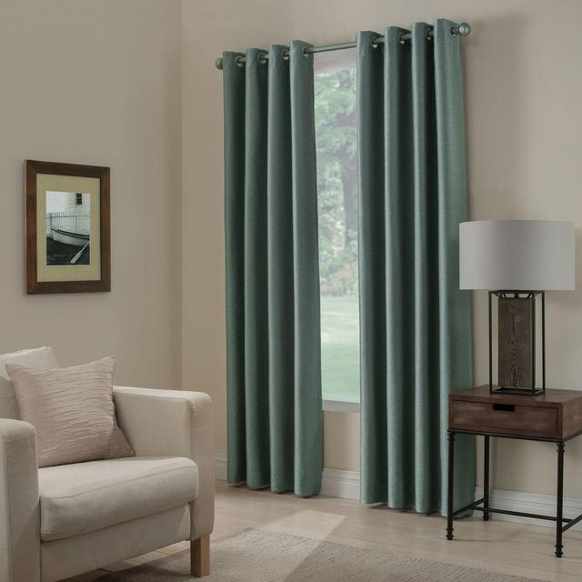Paradise 84-Inch Room Darkening Grommet Top Window Curtain Panel in Spa