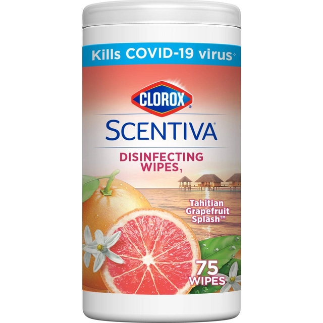 Clorox Disinfecting Wipes - Tahitian Grapefruit - 75ct