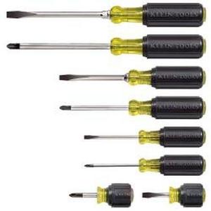 Klein Tools 85078 Cushion-Grip Screwdriver Set (8-Piece)