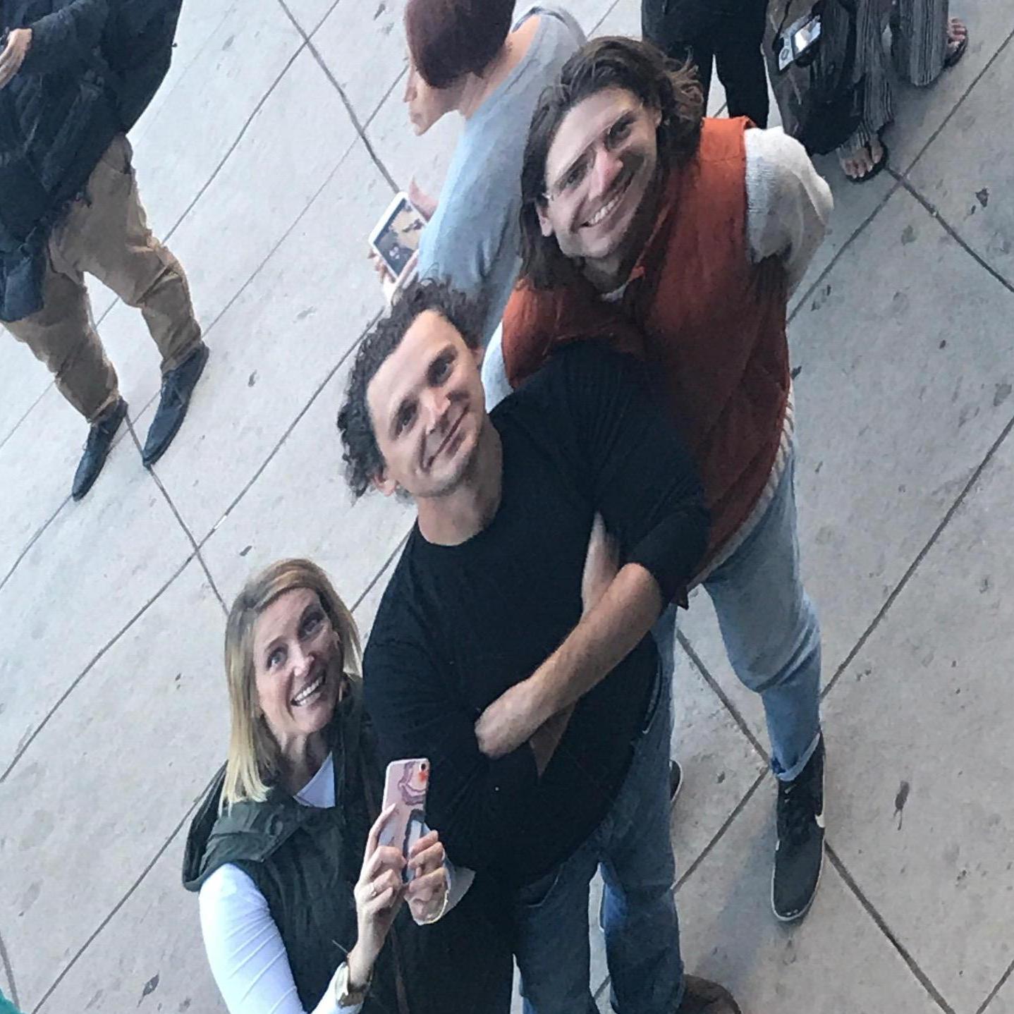 The Bean with David's brother, Michael.